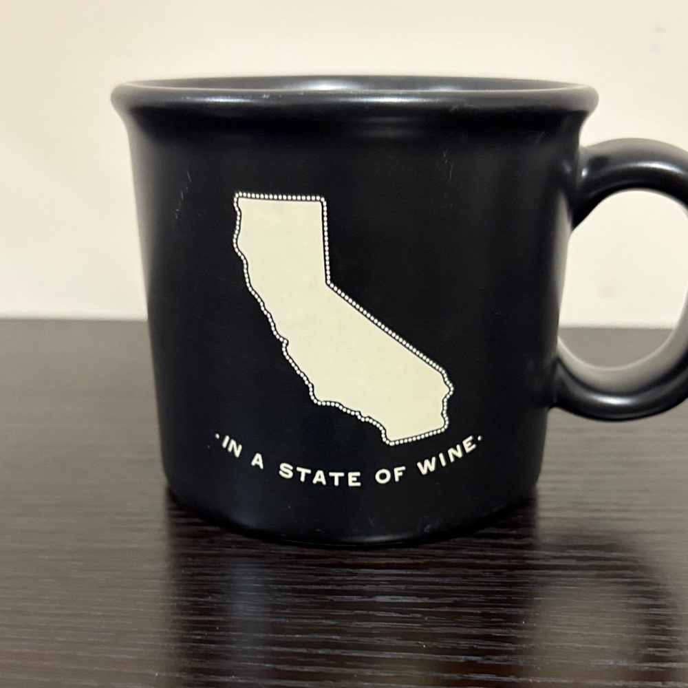 Black Ceramic Mug with California Design